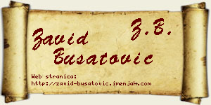 Zavid Bušatović vizit kartica